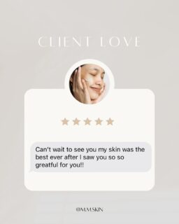Client love like this means everything 🤍
Helping my clients feel confident and love their skin is always the goal. Thank you for trusting me with your skin journey — your results and kind words truly make my day! ✨

#MMSkin #ClientLove #SkinConfidence #FacialsWithResults #HealthySkin